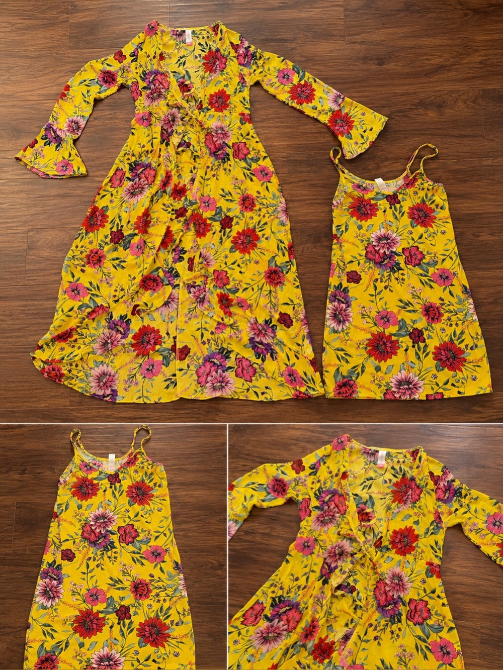 No Boundaries Floral Cover-Up & Tank Dress Set –